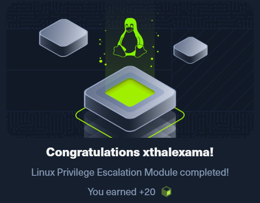 Linux PrivEsc course completed
